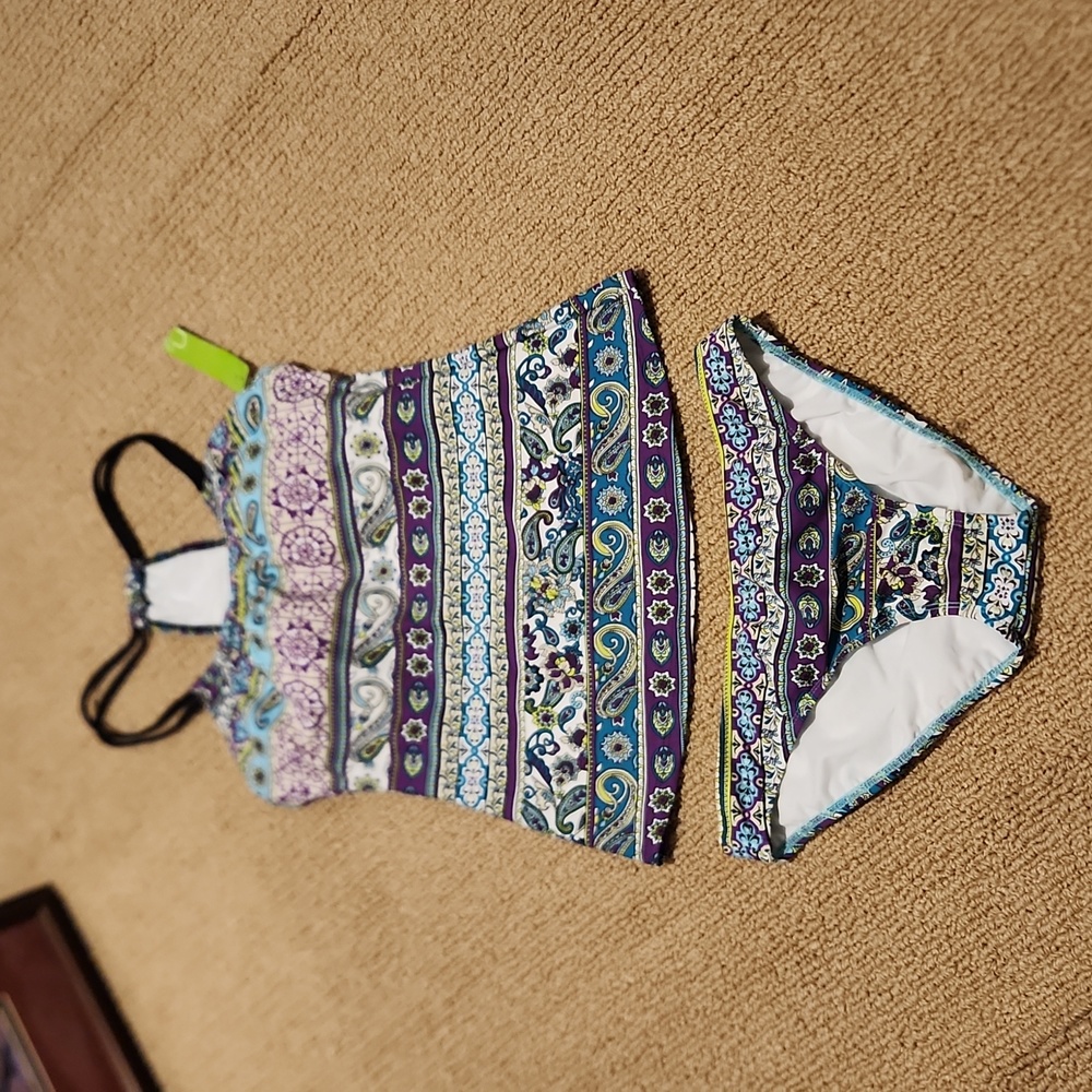 Razorback Paisley Two Piece Tankini Set